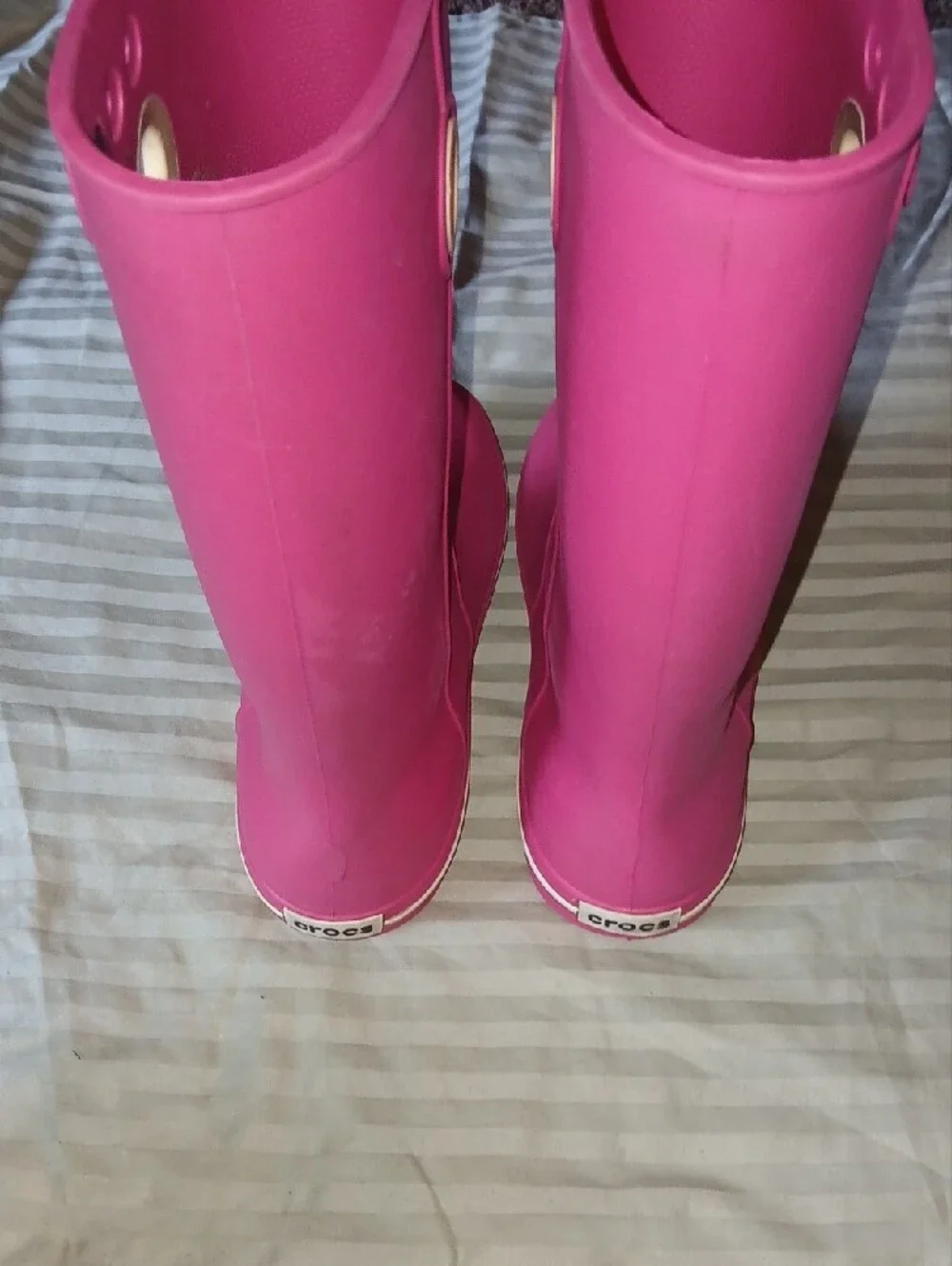 CROCS Womens Hot Pink Tall Rain Boots Sz: 8